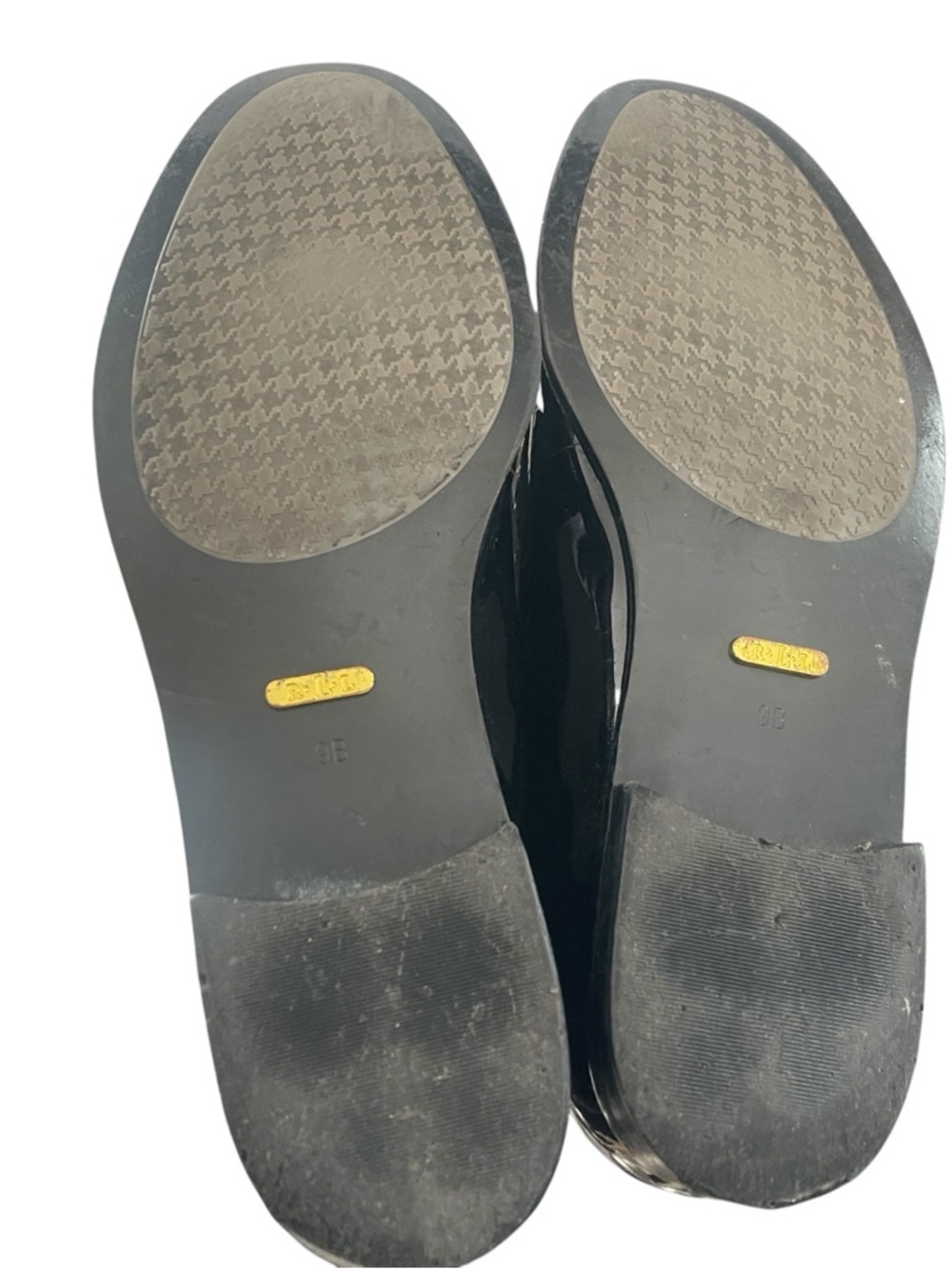 Lauren by Ralph Lauren Black Patent Leather Dalena Penny Loafers, 9 - Picture 6 of 7